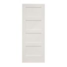 Primed White Wooden 4-Panel Shaker Internal Door 1981mm x 762mm