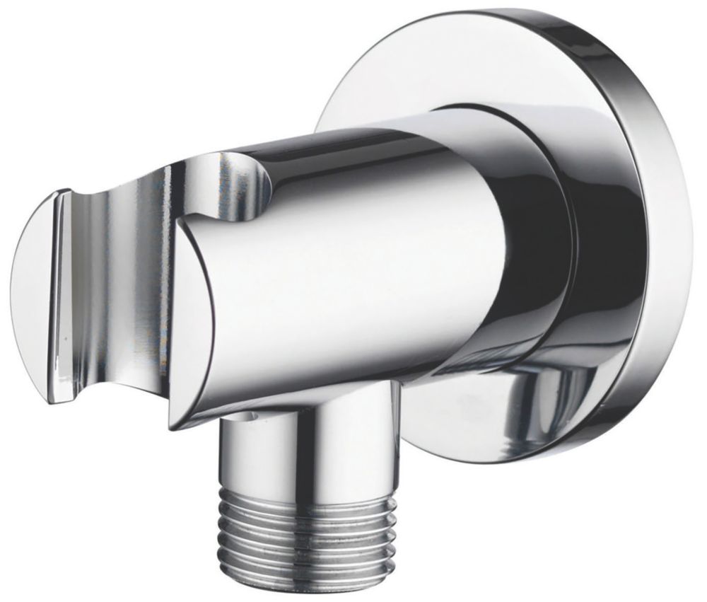 Aqualisa Wall Outlet with Hand Shower Holder Chrome 53mm Screwfix