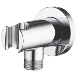 Aqualisa  Wall Outlet with Hand Shower Holder Chrome 53mm