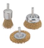 Robtec 9/16 in. x 1/8 in. Shank Brass Crimped Wire Cup Brush (2-Pack)  916CBCS03 - The Home Depot