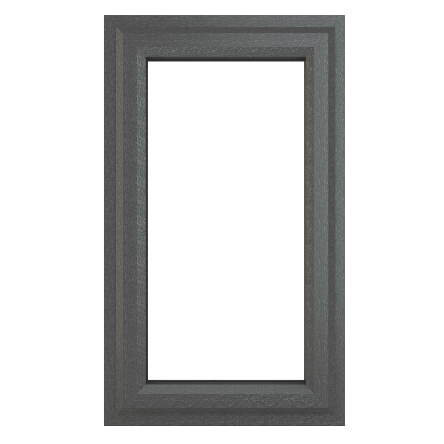 Crystal Right-Hand Opening Clear Triple-Glazed Casement Anthracite on White uPVC Window 610mm x 1115mm (370JN)