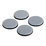 Fix-O-Moll Grey Round Self-Adhesive Easy Gliders 40mm x 40mm 4 Pack