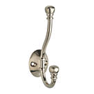 Decohooks Two Prong Ball End Hook Satin Nickel 130mm
