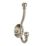 Decohooks Two Prong Ball End Hook Satin Nickel 130mm
