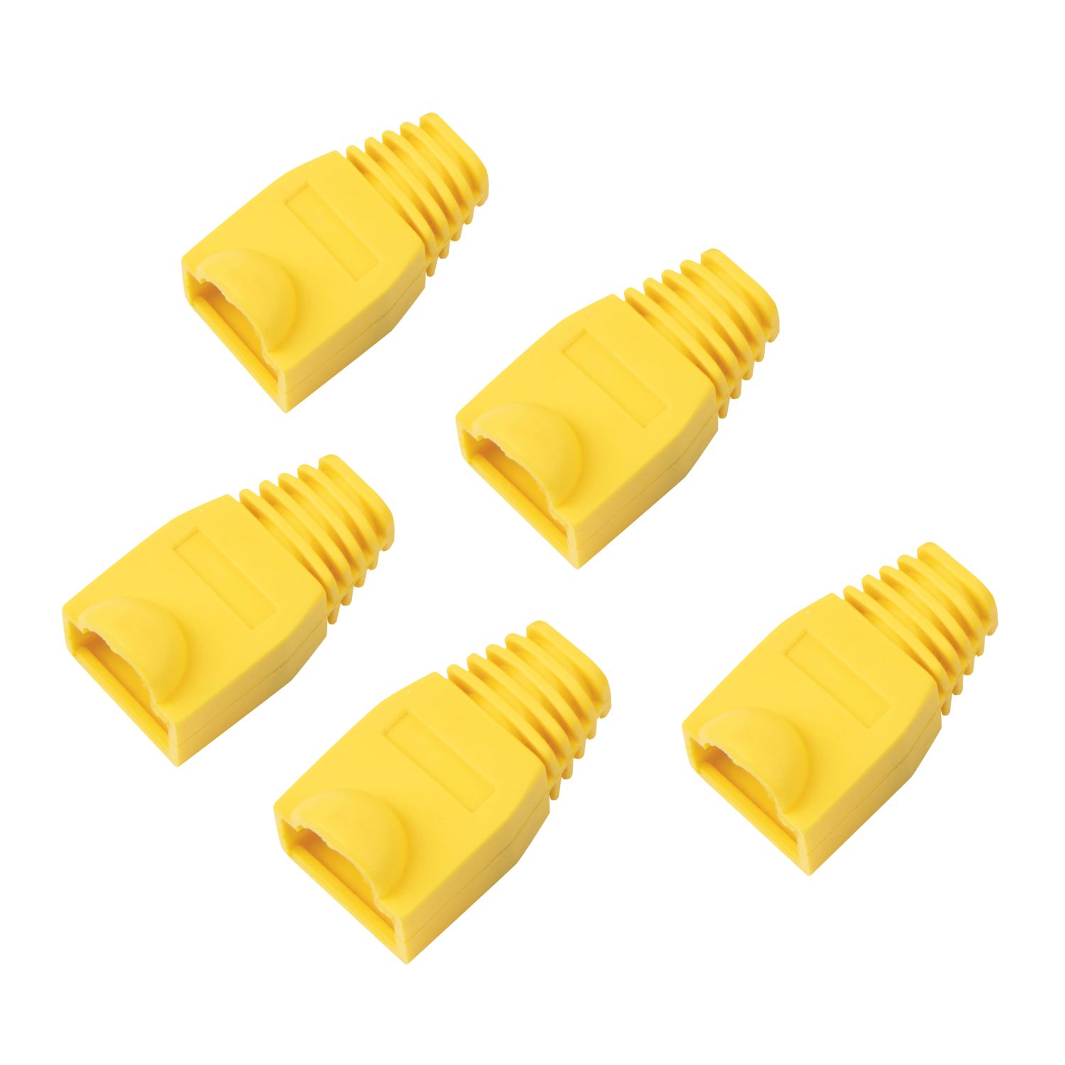 Labgear RJ45 PVC Boots 8mm Yellow 5 Pack (370KM)