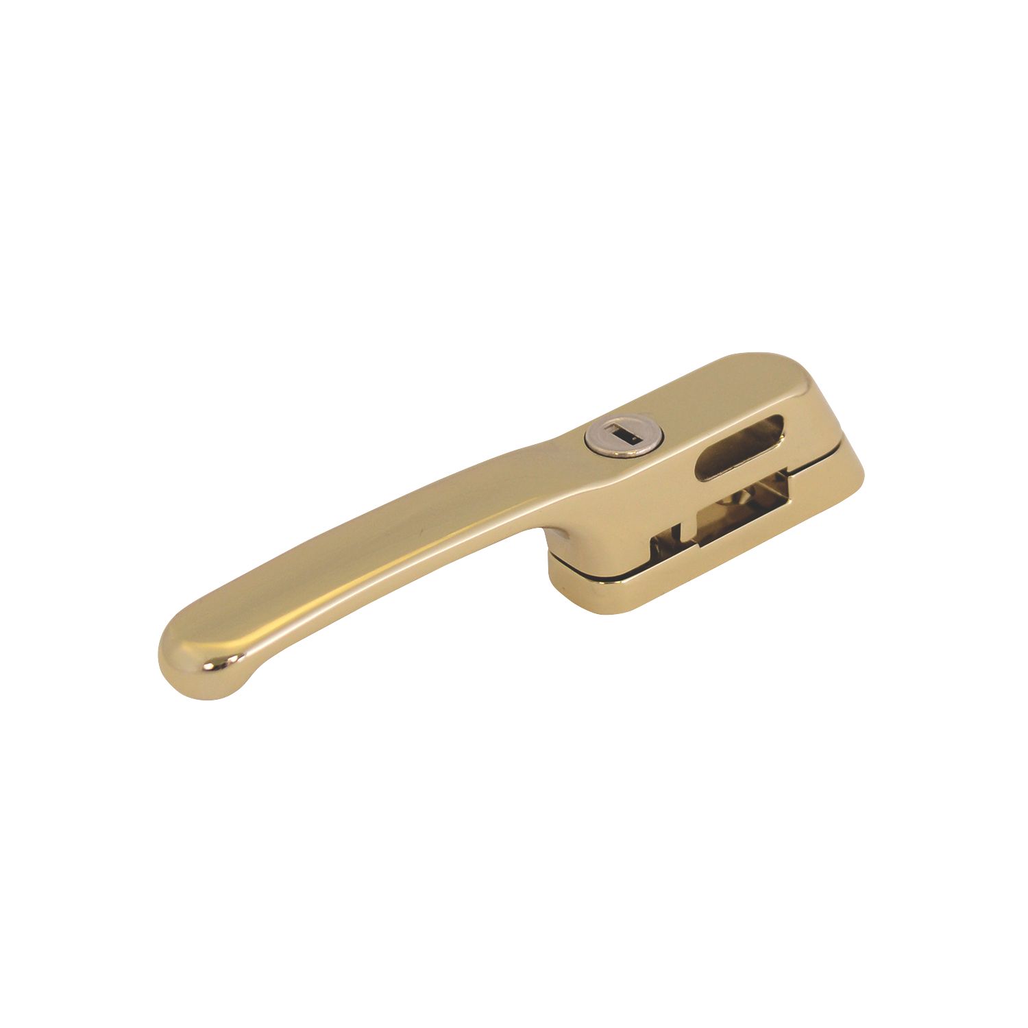 Fab & Fix Craftsman Left or Right-Handed Locking Window Handle Polished Gold (370KR)