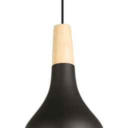 Eglo Sabinar 18cm Single Pendant Light Black/Brown