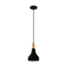 Eglo Sabinar 18cm Single Pendant Light Black/Brown