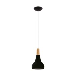 Eglo Sabinar 18cm Single Pendant Light Black/Brown