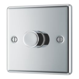 LAP  1-Gang 2-Way LED Dimmer Switch  Polished Chrome with Colour-Matched Inserts