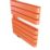 Terma 1110mm x 500mm 2605BTU Orange Flat Designer Towel Radiator