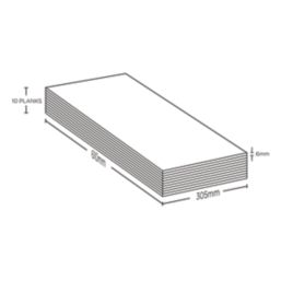 Kraus Birkett Grey Tile-Effect LVT  Flooring 2.23m²