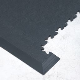 Garage Floor Tile Company X Joint Interlocking 5mm Floor Tile Corner Ramps Graphite 587mm x 90mm 2 Pack