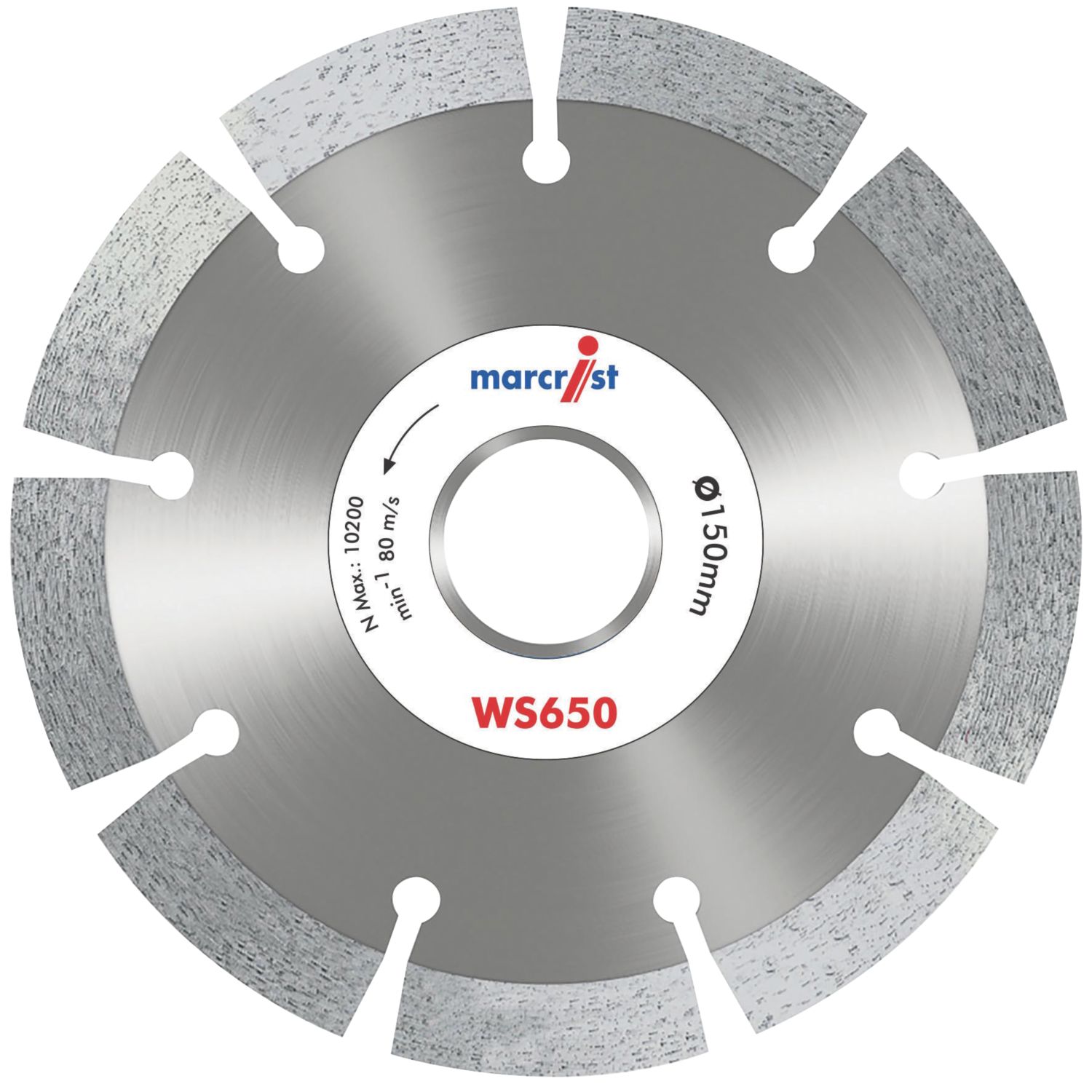Marcrist WS650 Masonry Diamond Wall Chasing Blades 150mm x 22.23mm 2 Pack (3711R)