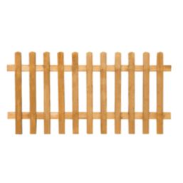 Forest Pale Picket  Fence Panels Golden Brown 6' x 3' Pack of 3