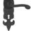 Carlisle Brass Fleur de Lys LoB Lock Door Handles Pair Black