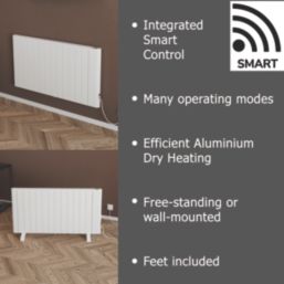 Azur Titus 2000W Electric Radiator 580mm x 1010mm White 6824BTU