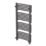 Flomasta U-Shape 1140mm x 500mm 2184BTU Anthracite Vertical Designer Radiator