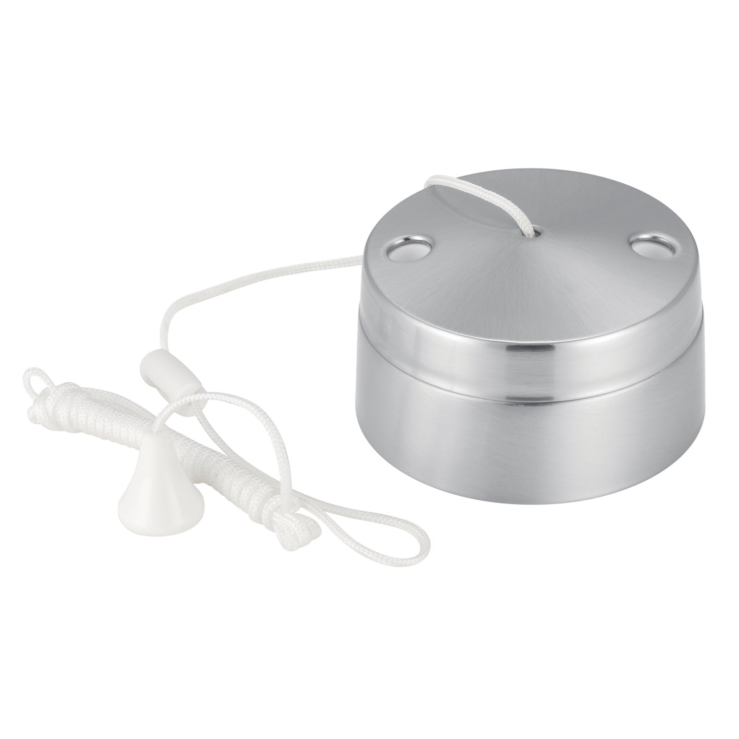 LAP 6A 2-Way Pull Cord Switch Brushed Steel (371CC)