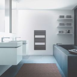 Towelrads 835mm x 500mm 1665BTU Anthracite Flat Designer Towel Radiator