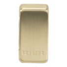 Knightsbridge 'FREEZER' Switch Cover Brushed Brass