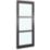 Green & Taylor Heritage Slimline 1-Clear Light Primed Black Wooden Fully Glazed Internal Door 1981mm x 762mm