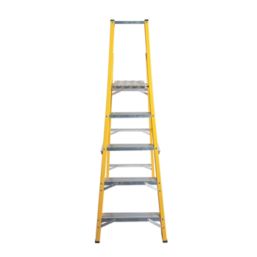 Lyte Fibreglass 1.89m 5 Step Platform Step Ladder