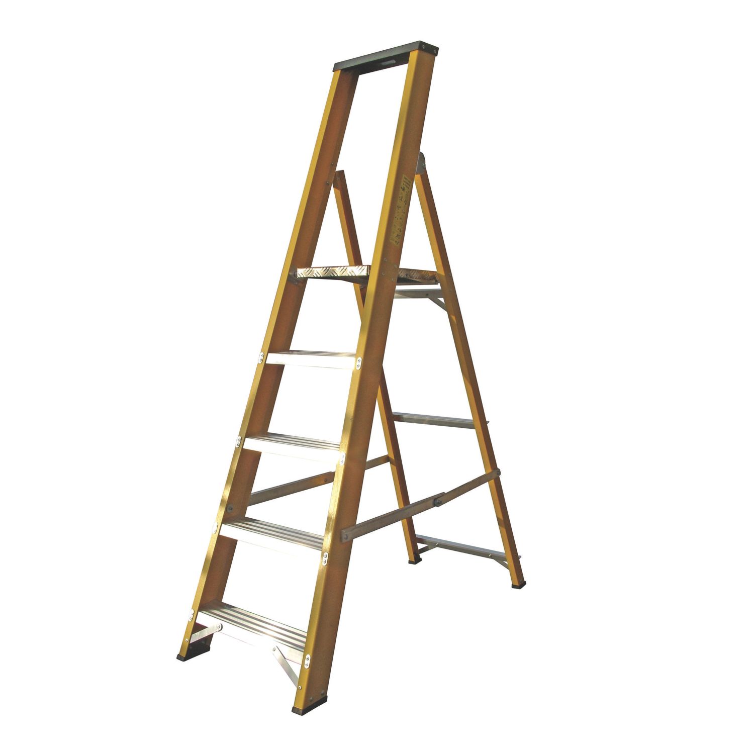 Lyte Fibreglass 1.67m 5 Step Platform Step Ladder (371FG)