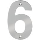 Eclipse Door Numeral 6 Polished Stainless Steel 100mm