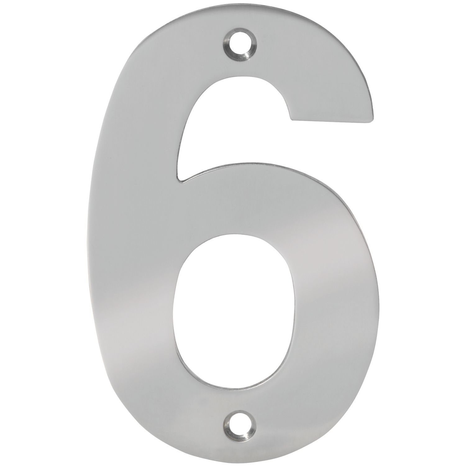 Eclipse Door Numeral 6 Polished Stainless Steel 100mm (371FT)