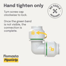 Flomasta  Plastic Push-Fit Equal 90° Elbow 15mm