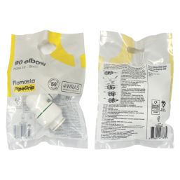 Flomasta  Plastic Push-Fit Equal 90° Elbow 15mm