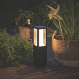 Philips Hue Impress 400mm Outdoor LED Smart Pedestal Light Black 8W 1180lm