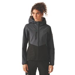 Regatta Ada Womens Stretch Softshell Jacket Seal Grey/Black Size 12