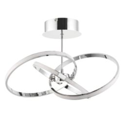 Quay Design Remi LED Semi-Flush Light Chrome 28W 1870lm