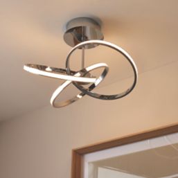 Quay Design Remi LED Semi-Flush Light Chrome 28W 1870lm