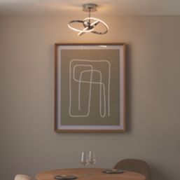 Quay Design Remi LED Semi-Flush Light Chrome 28W 1870lm