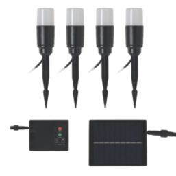 Zink Daw Outdoor LED Solar-Powered Path Lights Black 200lm