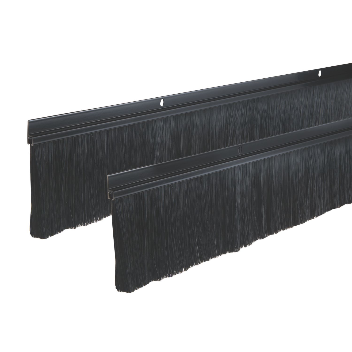 Stormguard Industrial Door Brush Seals Black 1.25m 2 Pack (371VV)