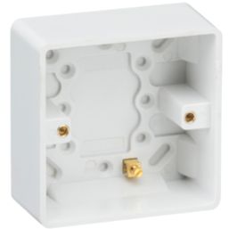 Knightsbridge  1-Gang Surface Pattress  Box 35mm 10 Pack