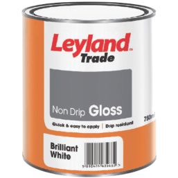 Leyland Trade 750ml White Gloss Solvent-Based Trim Paint