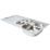 1.5 Bowl Stainless Steel Kitchen Sink & Drainer  1000mm x 500mm