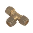 Flomasta  Brass Compression Equal Tee 10mm