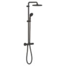 Refurb Grohe QuickFix Vitalio Start 250 HP Rear-Fed Exposed Matt Black Thermostatic Shower System