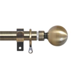 Renaissance Antique Brass Curtain Pole 28/25mm x 120-210cm