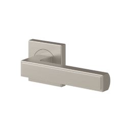 Cooke & Lewis Preder Lever on Rose Door Handles Pair Satin Nickel