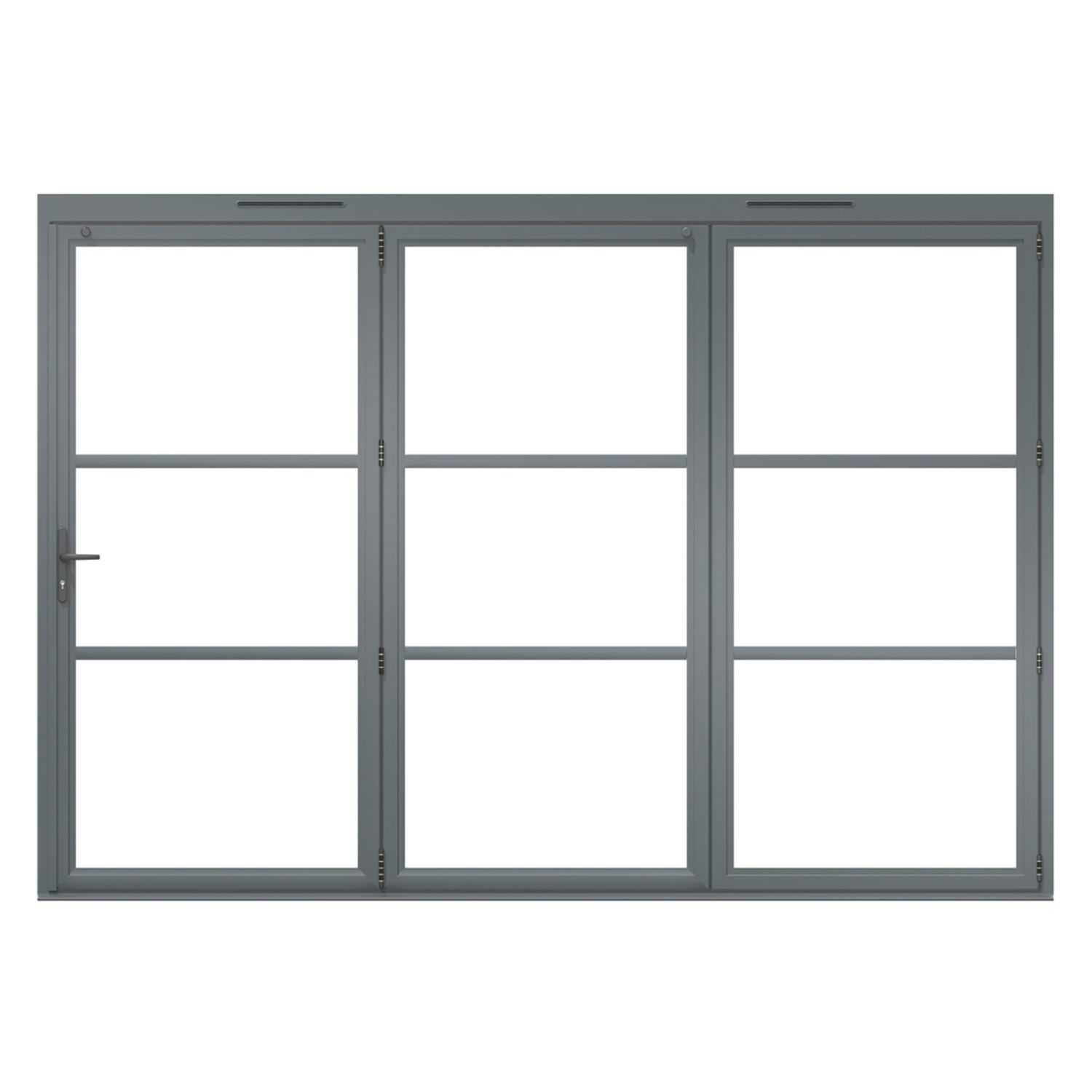 Green & Taylor Heritage 3-Door Anthracite Grey Aluminium Bi-Fold Patio Right-Hand Opening External Doors 2090mm x 2990mm (372CT)