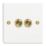 Varilight  10A 2-Gang 2-Way Light Switch  Chalk White