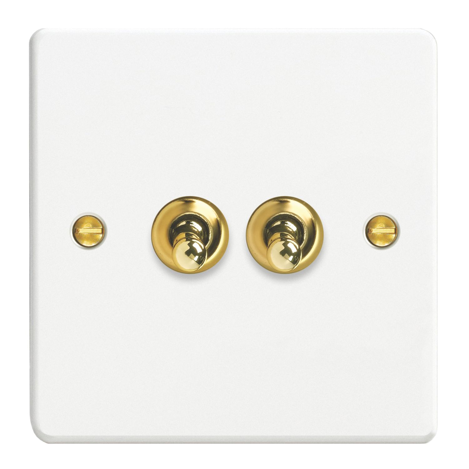 Varilight 10A 2-Gang 2-Way Light Switch Chalk White (372EA)