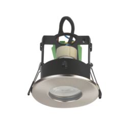 4lite  Fixed  Fire Rated IP20 GU10 Downlight Brushed Chrome